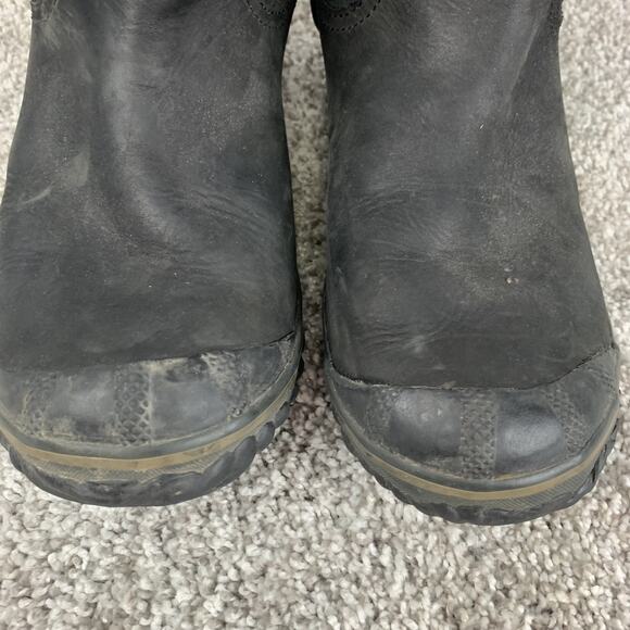 Sorel Boots Womens Size 9.5 Black Leather Suede Pull On Waterproof NL2107-010 - Picture 9 of 10